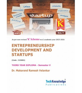Entrepreneurship Development and Startups MSBTE  K Scheme sem 5 Civil engineering | Tech-Knowledge Publication
